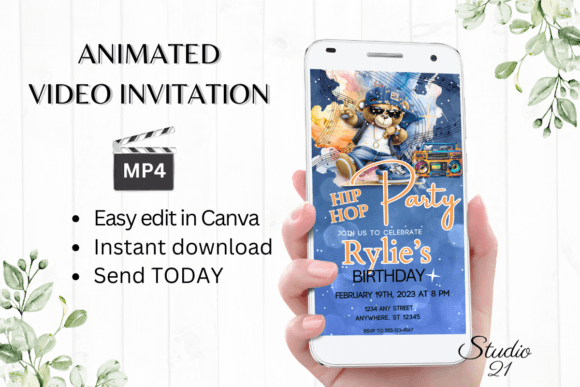 Animated Hip Hop Party Invite: Set the Vibe Instantly