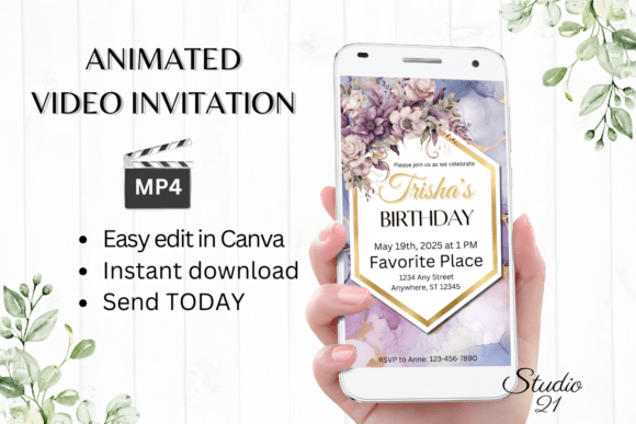 Elevate Your Celebration: The Animated Marble Birthday Invitation