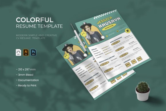 Retro Colorful - Resume: A Vibrant Template for Modern Job Seekers