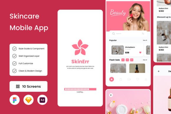 SkinErr - Skincare Mobile App: A Designer's Guide to Its Visual Appeal