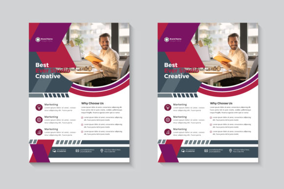 Unique Vector Business Flyer Template: Modern Corporate Design